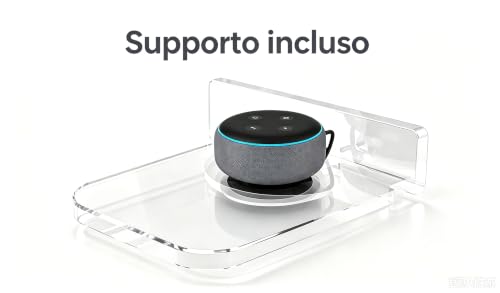 For Alexa Echo Dot 3rd Wall Mount Stand（Not include echo dot） Accessories with Integrated Cable Management, No Screws Required, Speaker Accessories Rack (Alexa Echo Dot 3rd, Transparent) A336