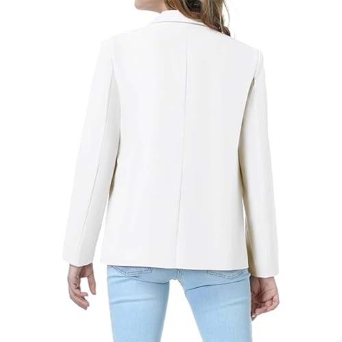 Girls Blazer Jacket Long Sleeve Lapel Collar Open Front Formal Blazers Suit Inner Kids Solid Color Casual Coat2