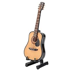 Estink Miniature Guitar Model Decor, Wooden Miniature Guitar with Stand and Case Mini Musical Instrument Electric Guitar Replica Collectible Figurines Model Dollhouse Display Accessories (10CM) - Les Beatles, Paul McCartney, John Lennon, RIngo Starr, George Harrison