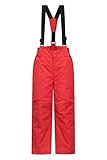 Mountain Warehouse Raptor Skihose für Kinder - Taschen, schneedichte Hose, abnehmbare Träger & Reißverschluss am Knöchel, Verstärkte Knie Winter - Jungen und Mädchen Rot Kinder 164 EU (13 Jahre)