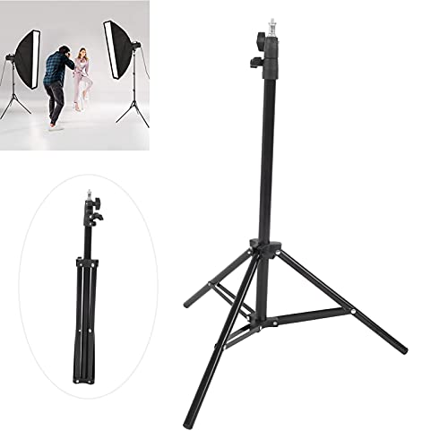 Image of 51 Inch Photography Light Stand, Adjustable Metal Tripod Stand for Photo Video Lighting, Heavy Duty Iron Light Stand with 1 /4 inch Screw for Softboxes Reflectors Cameras