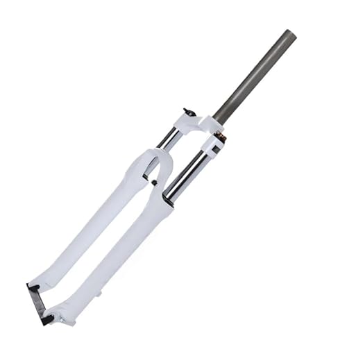 自転車 サスペンションフォーク、 バイク フロントフォーク トラベル、、アルミニウム合金、衝撃吸収と緩衝、機械、耐腐食性と耐摩耗性、工具で簡単に取り付けられ、マウンテンバイクに適しています(ホワイト),26インチ (ホワイト,27.5インチ(xcmショルダ