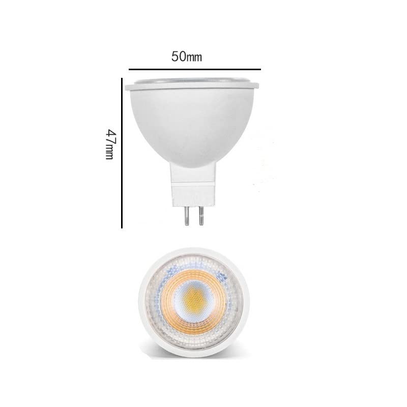 HongHeFu, Confezione da 20, Lampada Faretto LED AC220V MR16 5W Lampada LED Dimmerabile in Plastica + Alluminio(6000K White)