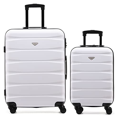 Flight Knight Maletas Rigidas ABS Ligeras de 4 Ruedas, Equipaje de Cabina y de Bodega Aprobadas por Mas de 100 Aerolineas como easyJet, British Airways, RyanAir, Virgin Atlantic, y Emirates
