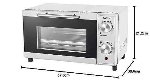 Miniatura 3 de Infiniton Hsm-A9b Horno Sobremesa, Blanco, 9l, 600w, Doble Acristalamiento, Control De Temperatura, Temporizador 60 Min.