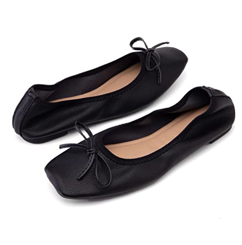 Quimeir Women's Flats Shoes Square Toe Comfortable Slip On Flats for Girls2