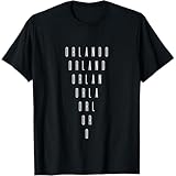 Orlando Inverted Triangle Word Art T-Shirt - Unique Florida Souvenir Graphic Tee...