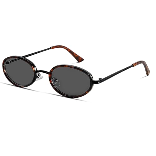 Image of boten Retro Oval Sunglasses for Women 90s Small Gold Frame Sun Glasses Lightweight Cute Chic Sunnies