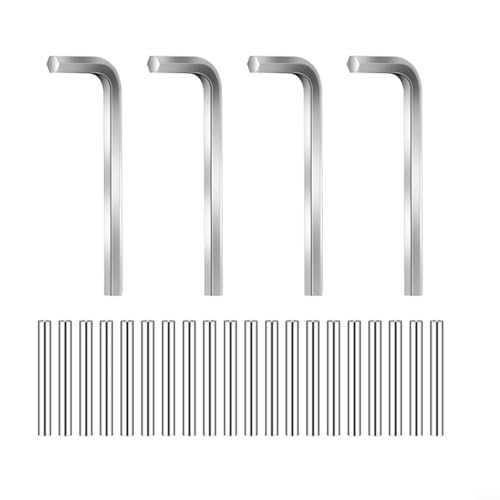 Kit di ricambio per perni di tensione della cerniera a molla, inclusi 20 perni di supporto per mensole in acciaio inossidabile e 4 chiavi esagonali per prestazioni stabili della cerniera della porta