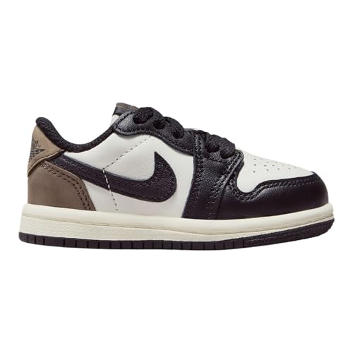 Air Jordan 1 Retro Low OG Mocha Infant Toddler Lifestyle Shoes (Sail/Black/Dark Mocha)