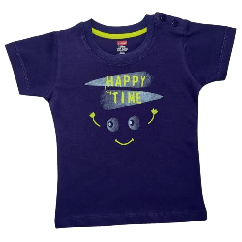 Image of LuvLap Baby Boys Regular Fit 100% Cotton Half Sleeve Boys T-Shirt Pack of 5