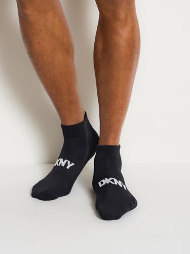 DKNY Men's 6 Pack Sport Cushion Quarter Crew Socks3