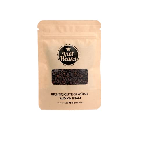 Phú Quốc Inselpfeffer Pfeffer schwarz ganz - Ganze Pfefferkörner schwarz für Pfeffermühle - Würzig und feurig - Handgepflückter schwarzer Pfeffer ganz - 50g Cover