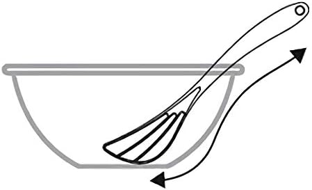 Seki Japan Flat Whisks for Cooking, Egg Utensils 9.9 inch Black PP Plastic Body, Cooking Blending Beating Stirring, Pancakes Muffins - Image 4