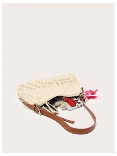 Image of Verdusa Women's Straw Woven Shoulder Bag Tote Handbag Summer Beach Purse Vacation Bags