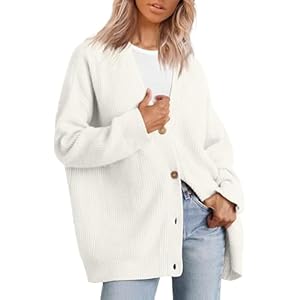 Cashmere Cocoon Cardigan 2024 Women’s Open Front Button Lightweight Sweaters V Neck Loose Cardigans Knit Outwear