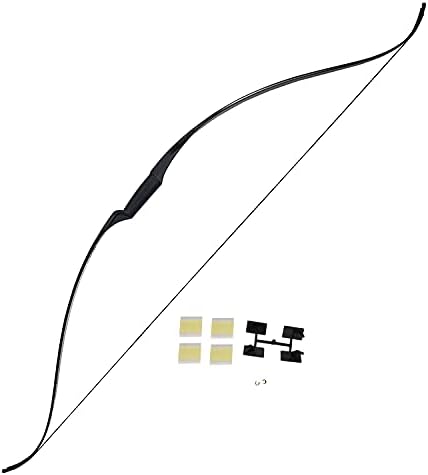 Southland Archery Supply SAS Snake Recurve Bow 60-inch with 2 x Arrow Rest and 2 x Arrow Nocks - Made in France (26 - Black)