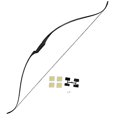 Southland Archery Supply SAS Snake Recurve Bow 50-inch with 2 x Arrow Rest and 2 x Arrow Nocks - Made in France (20 - Black) Cover