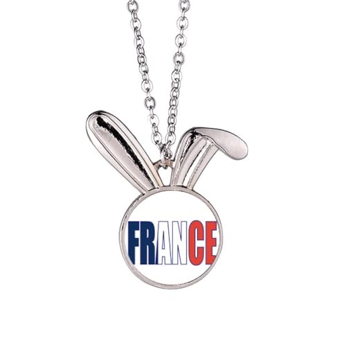 Pendentif drapeau de la France collier Art déco aux finitions soignées