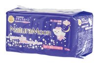 ナチュラムーン生理用ナプキン多い日の夜用 羽つき 10個入×6袋セット