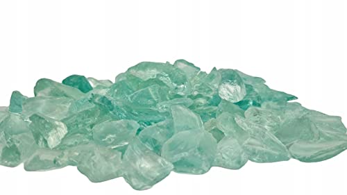 Glasbrocken Gartendekoration Glasstein Glasbruch türkis Glass Stone...