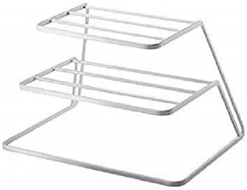 NAOE Stainless Steel Plate Stand, White