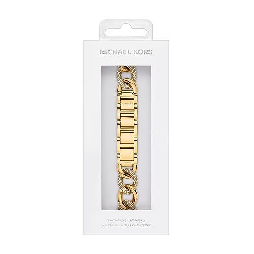 Image of Michael Kors Band for Apple Watch; Stainless Steel Smart Watch Bands for Women; Compatible with Apple Watch 38mm, 40mm, 41mm