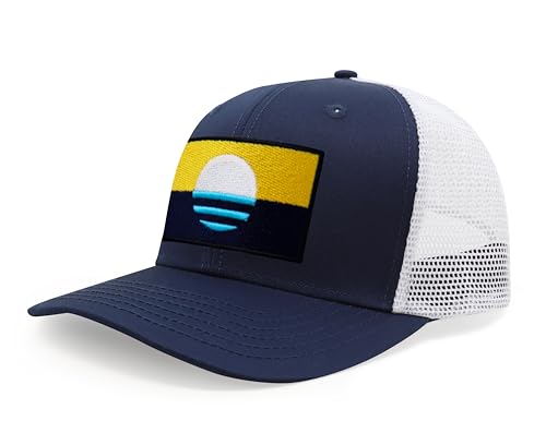 Image of International Tie City Hat for Men and Women, Adjustable Snapback Trucker Baseball Cap with Embroidered Patch