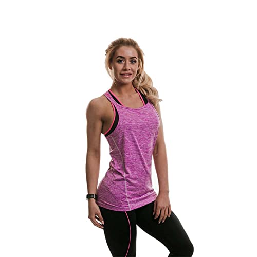 Gym UK GGLVST063 Gold Ladies Workout Training Marl Tank Top Rapide Performance Sec Gilet à Bretelles, Lilas Marl, L Cover