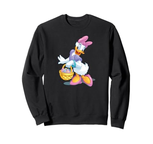 Sweatshirt Disney Easter Daisy Duck en coton doux et respirant pour la mi-saison