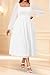 Plus Size Boho Dress Graduation Bridal Shower Cottagecore White Long Puff Sleeve Suqare Neck Smocked Midi Spring Dresses