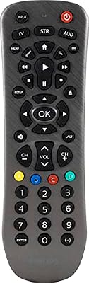 Philips Universal Remote Control Replacement for Samsung, Vizio, LG, Sony, Sharp, Roku, Apple TV, RCA, Panasonic, Smart TVs, Streaming Players, DVD, Simple Setup, 3 Device, Graphite, SRP3229G/27