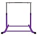 Pro-Gymnastics Gymnastics Kip Bar Horizontal Bar Professional Junior Gymnastic Training High Bar Asymmetric Bar 13 Level Height Adjustable Expandable 3 to 5 FT Cushioned Bar & Curved Legs (Purple)