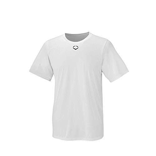 Evoshield Men's E306 Tech Tee Baseball Shirt-Team White,Medium