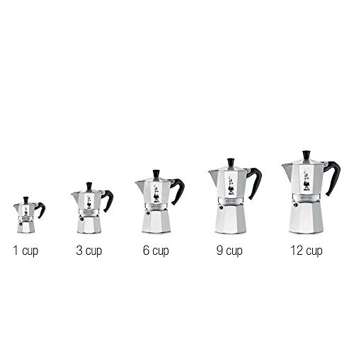 Image of Bialetti Original 6-Cup Moka Express Stovetop Espresso Maker | Silver, 300 ml, Fast Brewing, Heat Diffusing Design