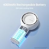 JISULIFE Ventilatore Tascabile Turbo Ricaricabile da 4000mAh con 5 Velocità - 9