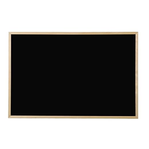 Bi-Office Basic - Pizarra de tiza, marco de pino, 90 x 60 cm