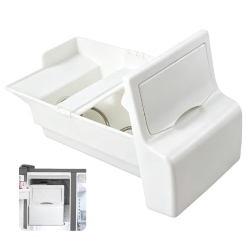 HLZDS 241860803 Ice Bucket Assembly Compatible with Frigidaire FFSS2615TS0 FFHS2611PFEA FFHS2611LBRA FFHS2611LWMA Ice Maker Tray Replaces AP4300918 1376941 218842802 Ice Container Assembly