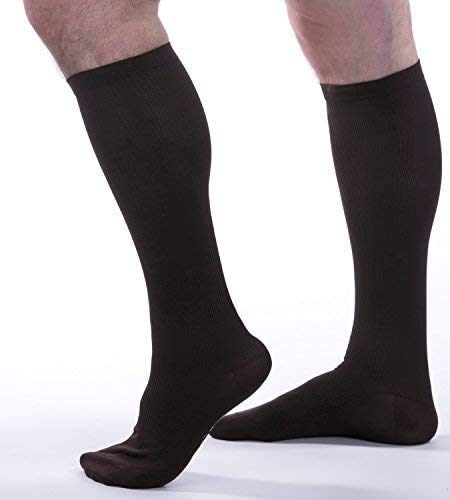 Image of Allegro Men's 15-20 mmHg Essential 103 Ribbed Compression Support Socks, Comfortable Support Garments for Men