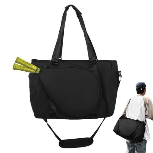 Sac à bandoulière pour raquette de badminton et tennis rembourré noir