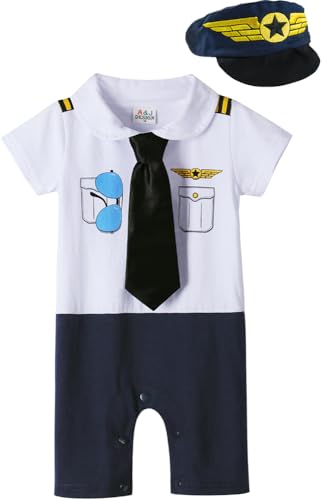 COSLAND baby-boys Pilot Romper Pilot Romper