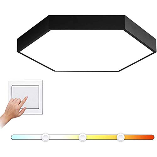Lumière de chambre led tricolore pour éliminer la fatigue visuelle avec style hexagone