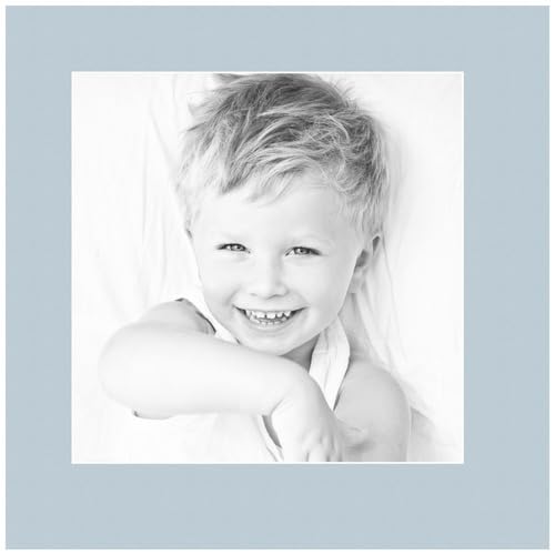 10x10 Fountain Blue/Baby Blue Custom Mat for Picture Frame with 6x6 Opening Size (Mat Only, Frame NOT Included) - 1 Pack