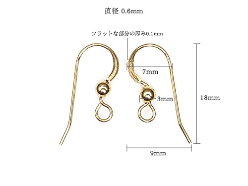 Amazon.co.jp: 【BELLPIERI】14KGF ピアスフック typeF【1ペア販売