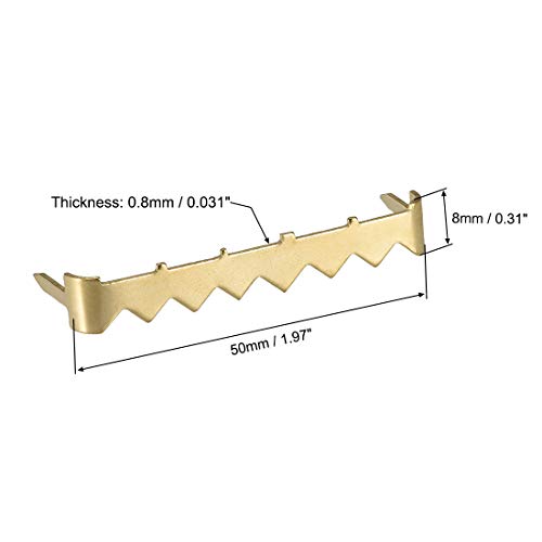 Image of uxcell No Nail Picture Hangers, 2 Inch Nailess Zinc Plated for Frame Hanging, 100 Pcs (Golden)