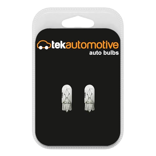 Tek Automotive 501 W5W Bulb Capless 12V 5W W2.1x9.5D Twin Pack Side Light & Number Plate Bulbs