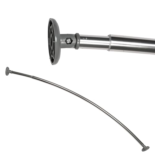 Croydex Shower Curtain Rod, Aluminium, Chrome, One Size