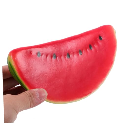 ADOCARN 4stücke Teiliges Künstliche Wassermelonenscheiben Dekoration Realistische Fruchtnachbildung Fotorealistisches Obstmodell für Home Party Foto Requisiten Langlebig und Farbecht
