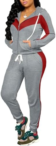CLOCOR Track Suits for Women Set - Casual 2 Piece Outfits Sweatsu...
