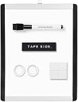 Amazon Basics Small Dry Erase Whiteboard, Magnetic White Board with Marker and Magnets - 8.5" x 11", Plastic/Aluminum Frame